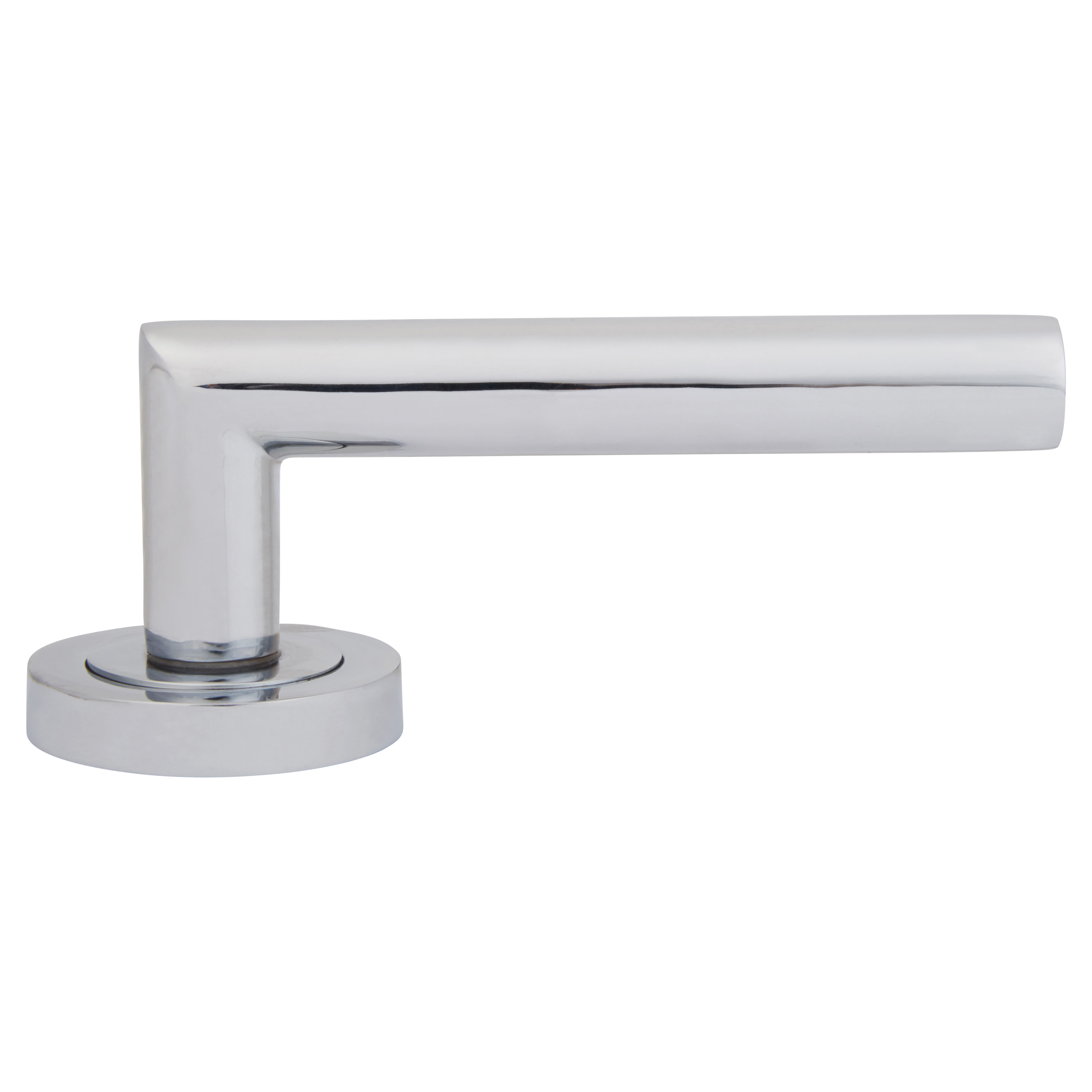 Polished Chrome Latch Door Handles on Rose Pack - Emily Range - view 5