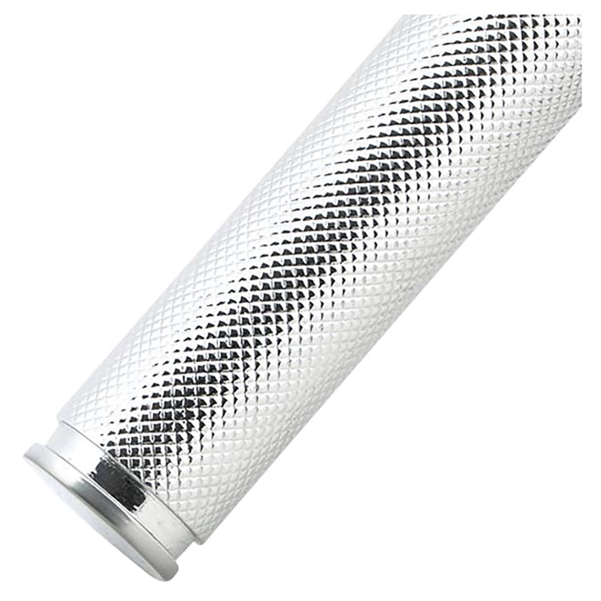 Polished Chrome uPVC Slimline Knurled Multipoint Door Handles - 92mm c/c - Brompton Range - view 3