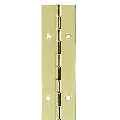 Steel Continuous Piano Hinge - 1845 x 25 x 0.7mm - Polished Brass - view 2