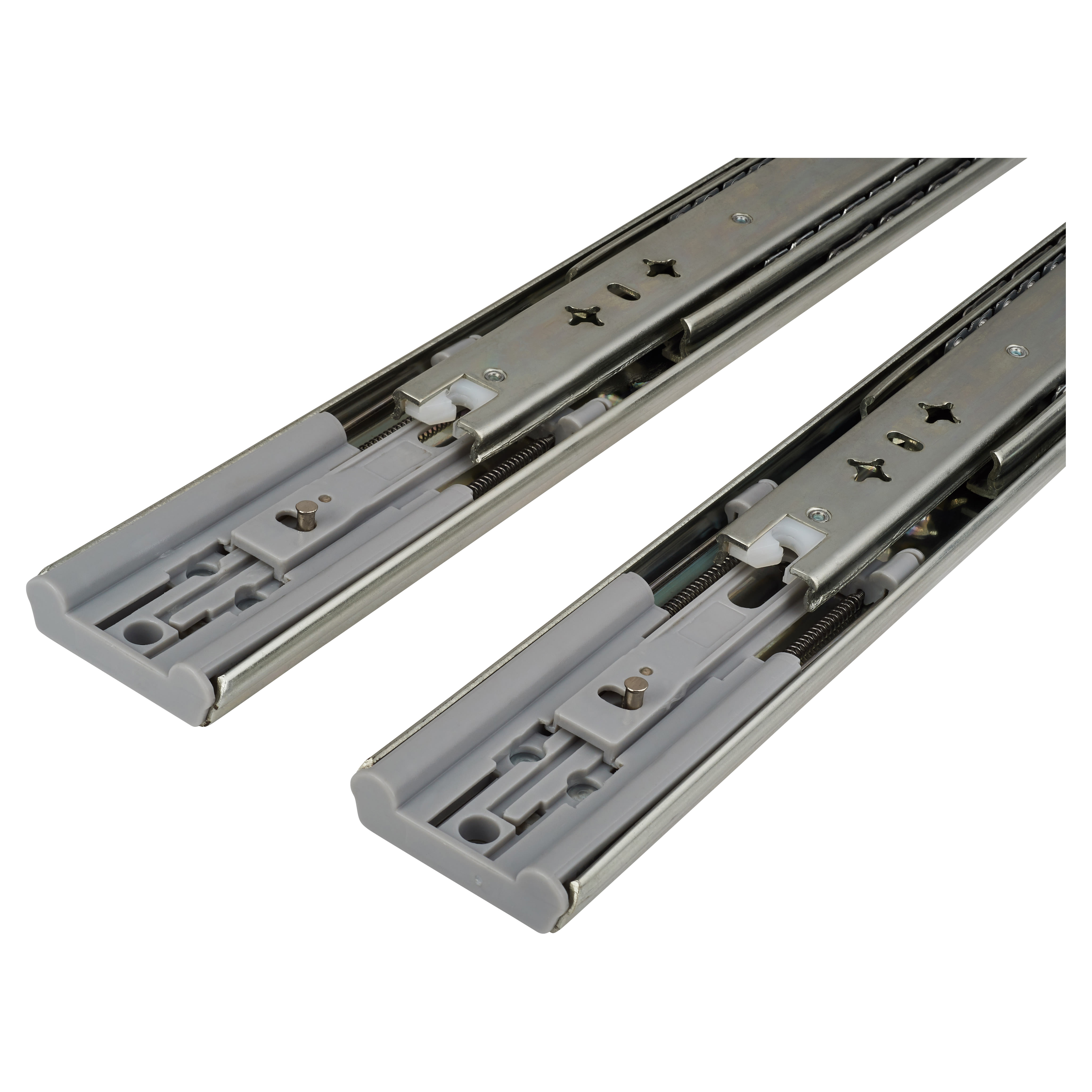 53mm Heavy Duty Ball Bearing Soft Close Drawer Runner - Full Extension - 600mm Length - 80kg - Zinc - view 2