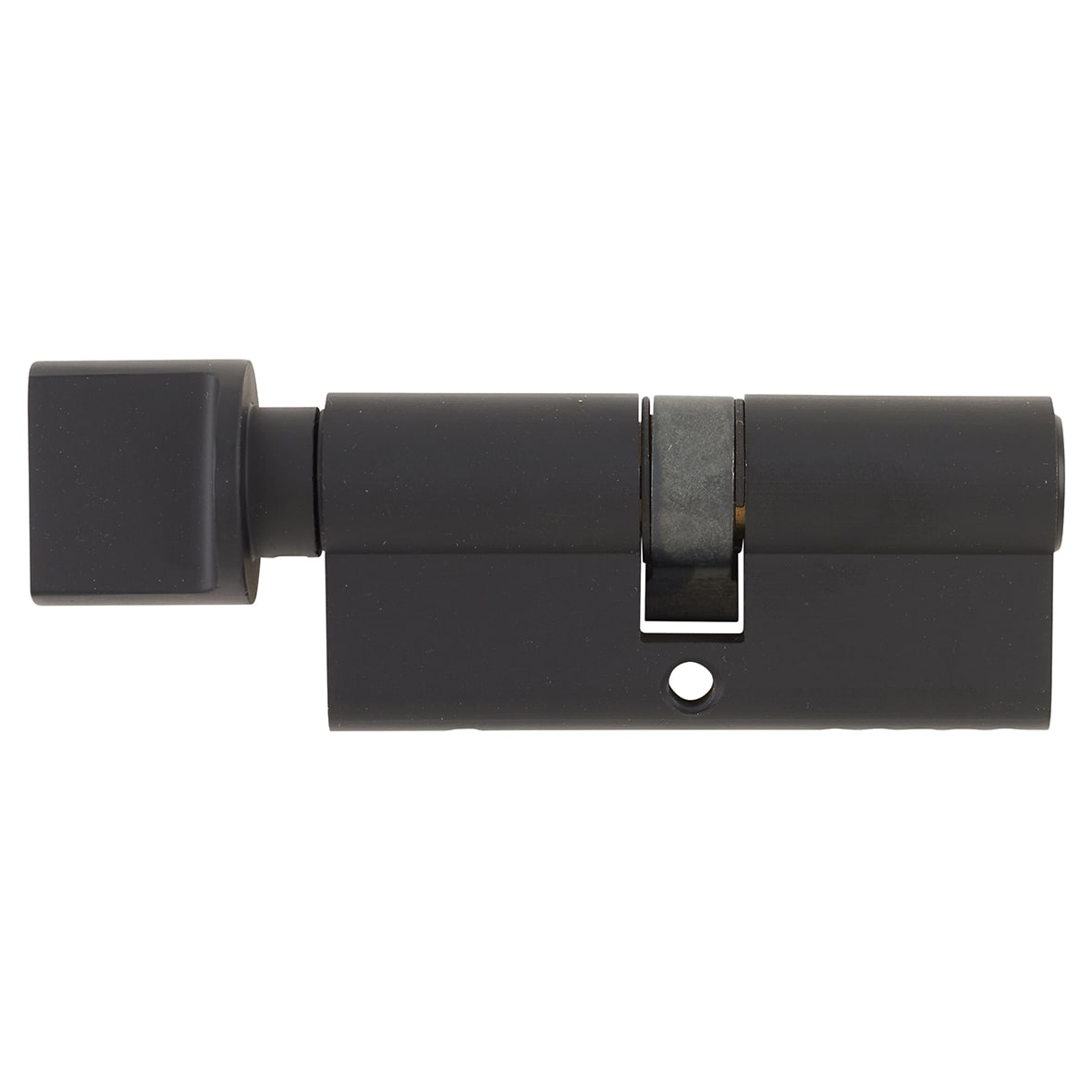 5 Pin 70mm Euro Thumbturn Cylinder - 35 Turn + 35mm - Matt Black - Keyed to Differ - view 2
