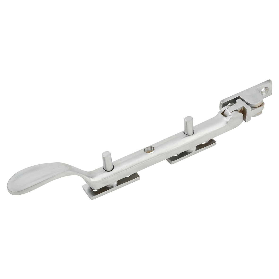 Cast Victorian Casement Window Stay - 8"/200mm Length - Satin Chrome - view 3