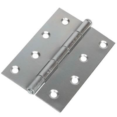 Loose Pin Steel Butt Door Hinge - 100 x 67mm - Zinc Plated - Pair - view 2