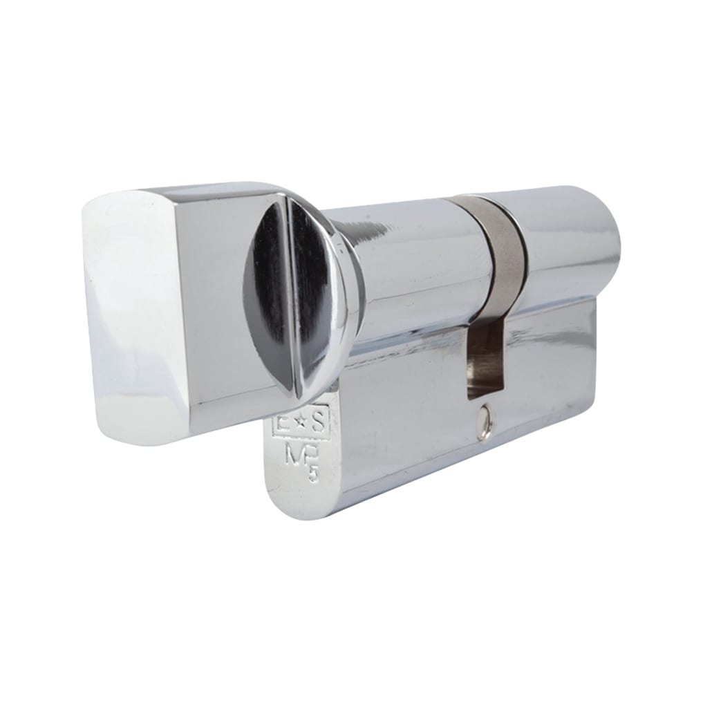 5 Pin 70mm Euro Thumbturn Cylinder - 35mm Turn + 35mm - Polished Chrome - Keyed to Differ - view 3