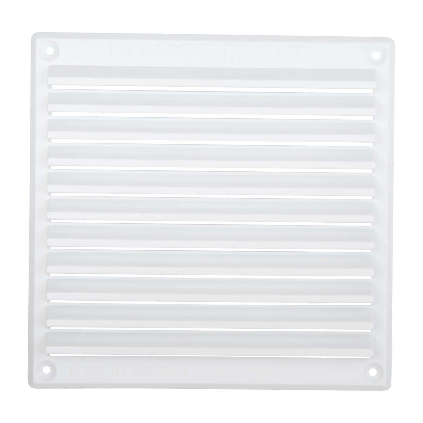 Louvre Vent - 166 x 160mm - 10360mm² Free Air Flow - White Plastic - view 3