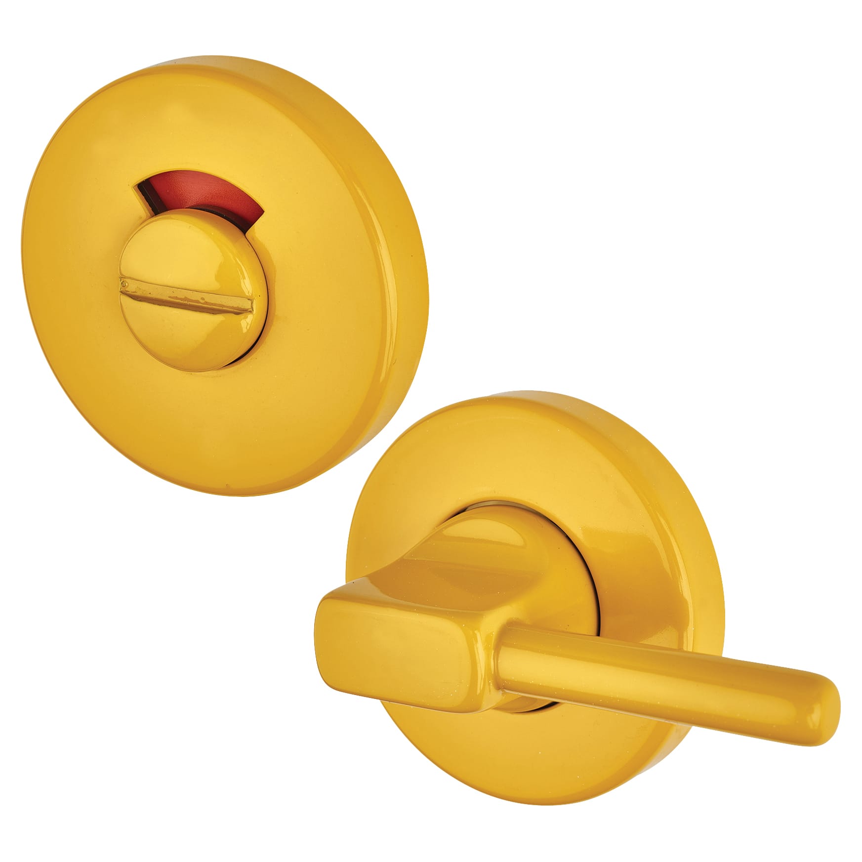 Nylon Disabled Bathroom Turn & Release - 52mm Diameter - Golden Yellow - view 2