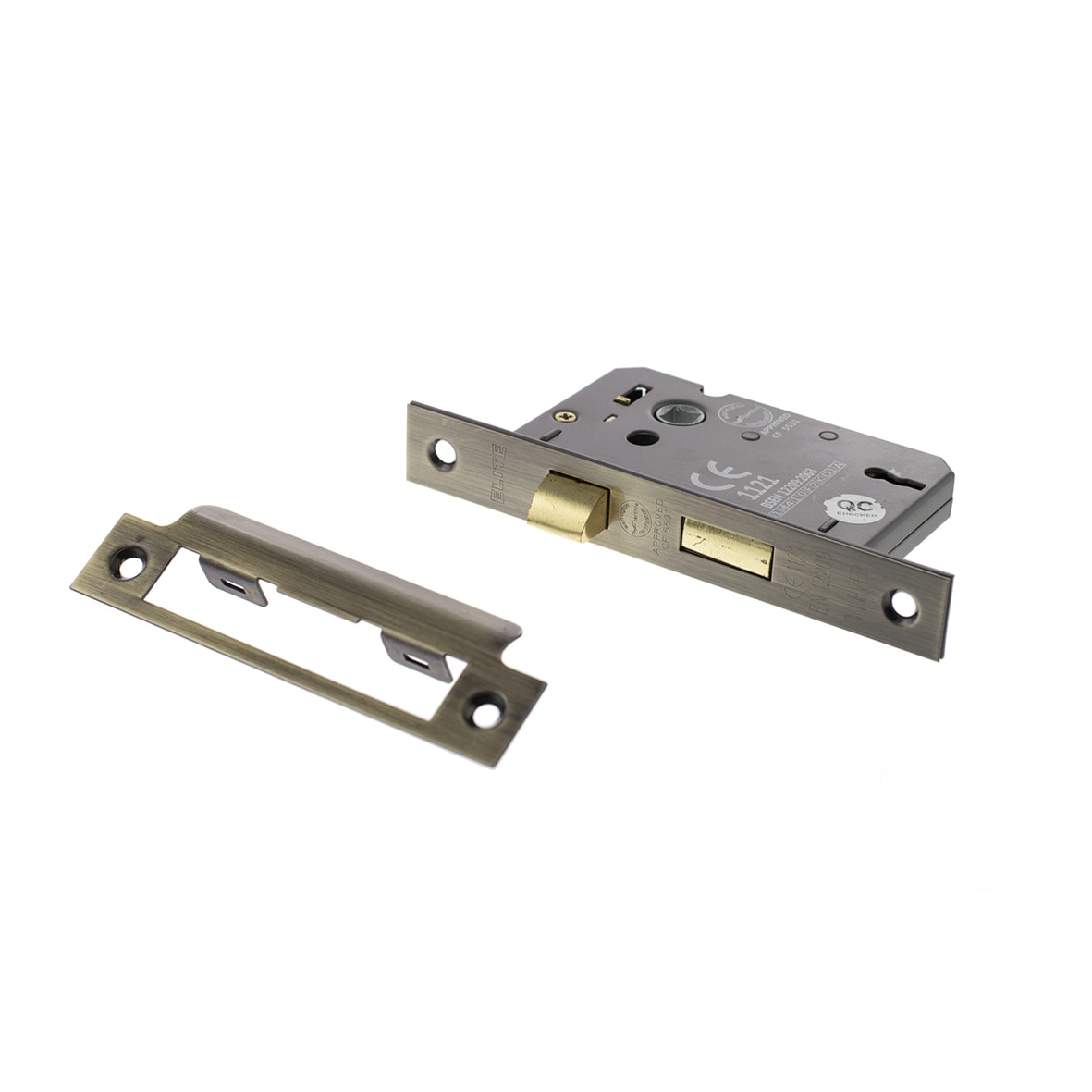 Bolt Through 3 Lever Sashlock - 77mm Case - 57mm Backset - Antique Brass - view 2