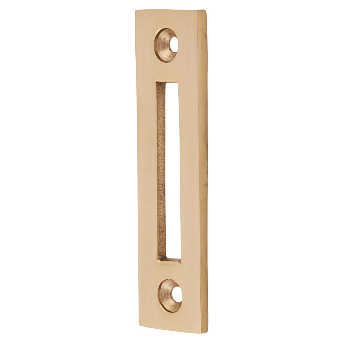 Replacement Casement Window Fastener Mortice Plate - 75mm Length - Polished Brass - view 2