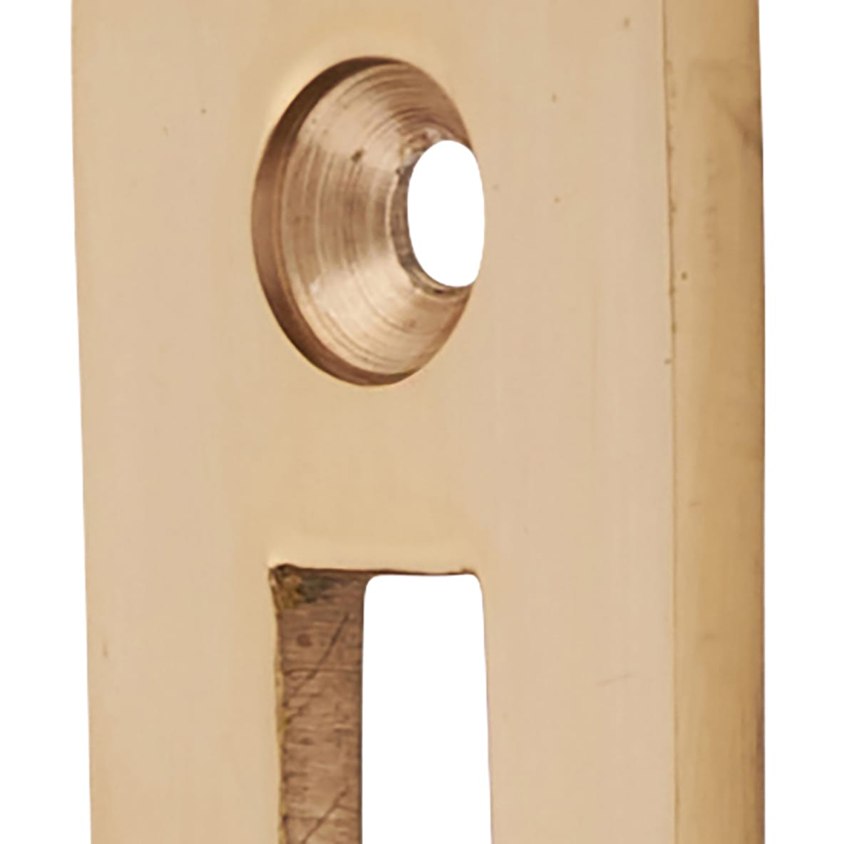 Replacement Casement Window Fastener Mortice Plate - 75mm Length - Polished Brass - view 3
