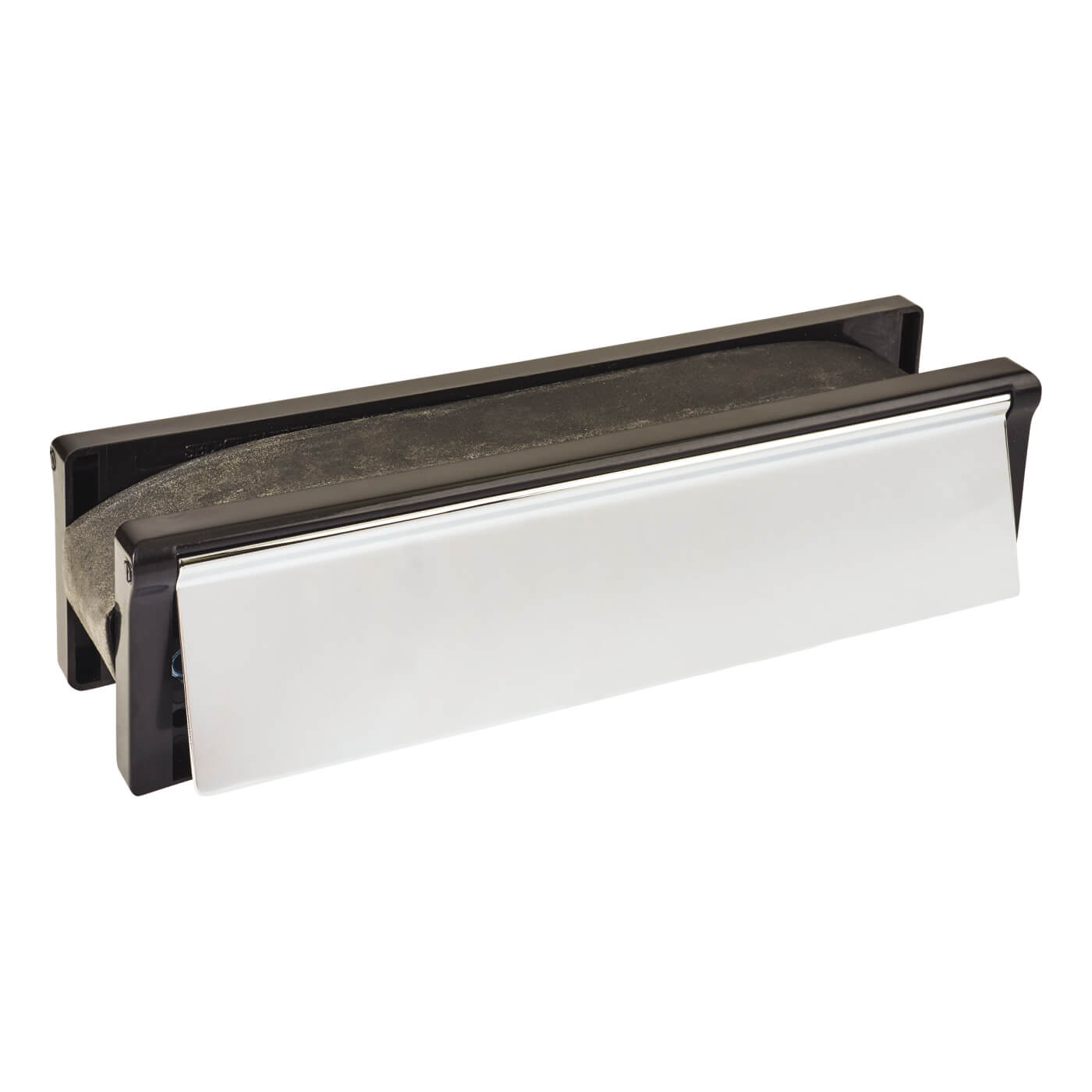 Intumescent Economy Letter Plate - Fire Rated - 272 x 70mm - Polished Chrome Cover - view 2