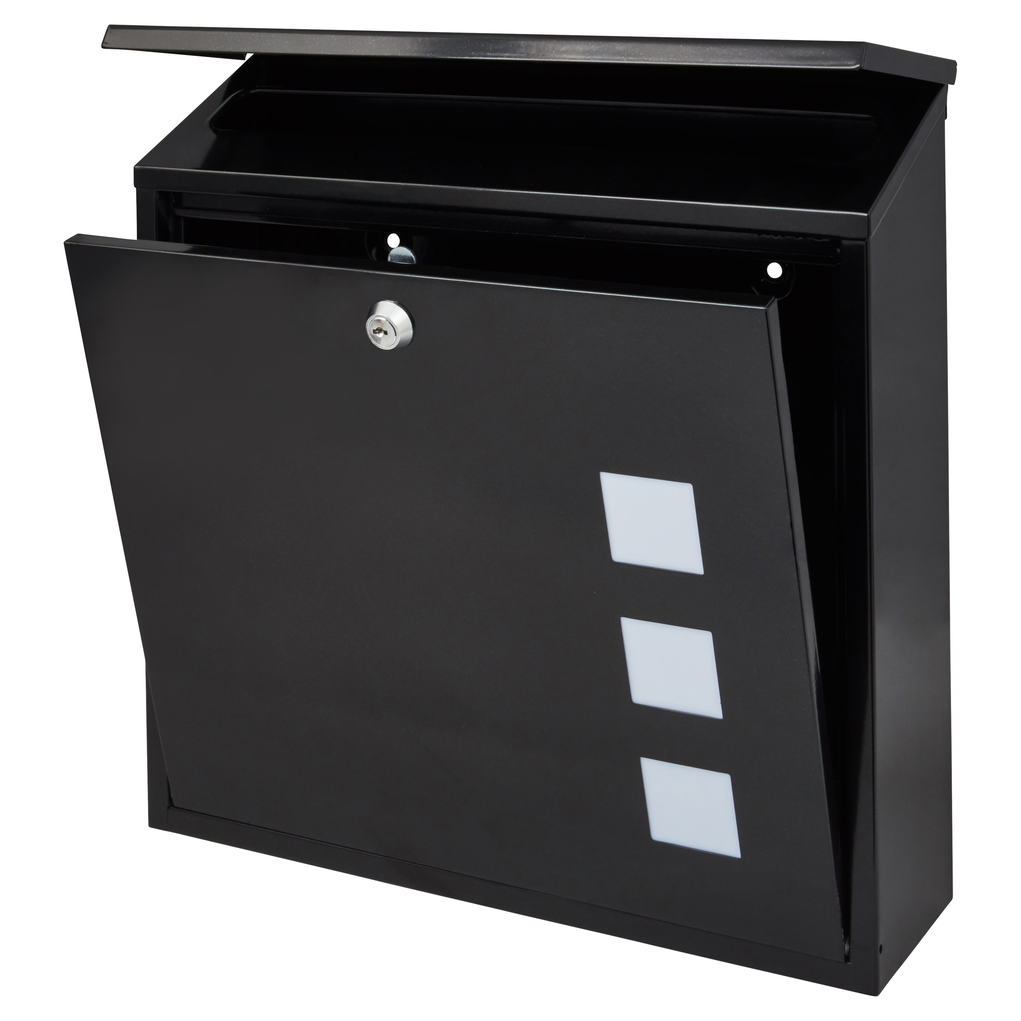 Aire Postbox - 370 x 364 x 114mm - Black - view 4