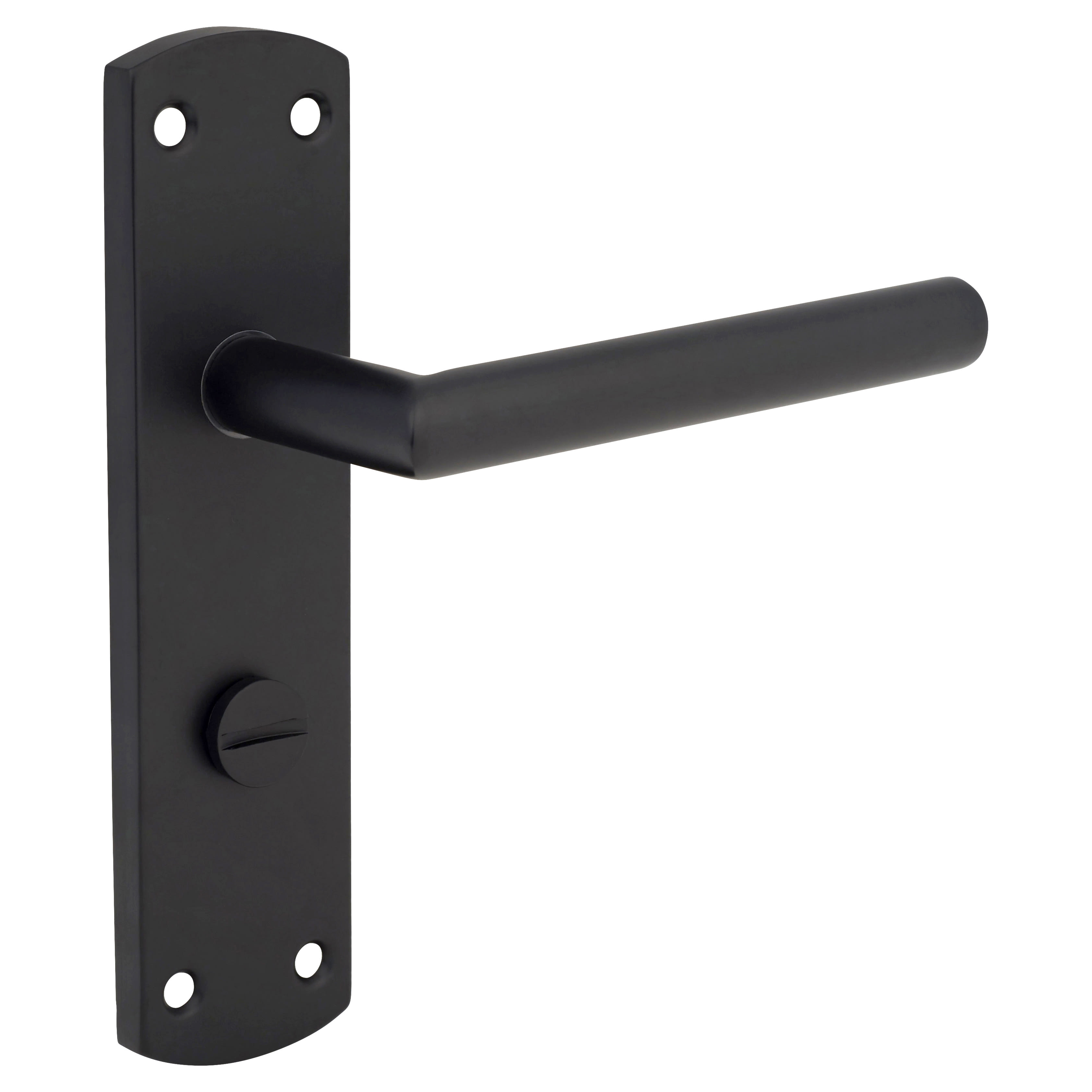 Matt Black Mitred Bathroom Door Handles - 172 x 44mm - view 4