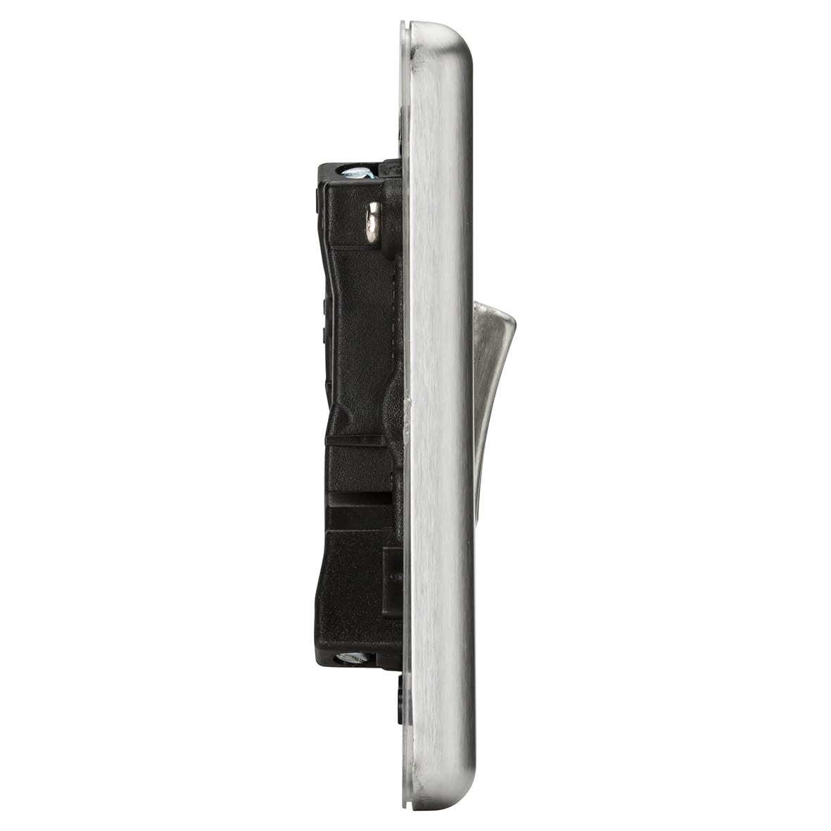 10AX 6 Gang 2 Way Round Edge Light Switch - Brushed Chrome - view 3