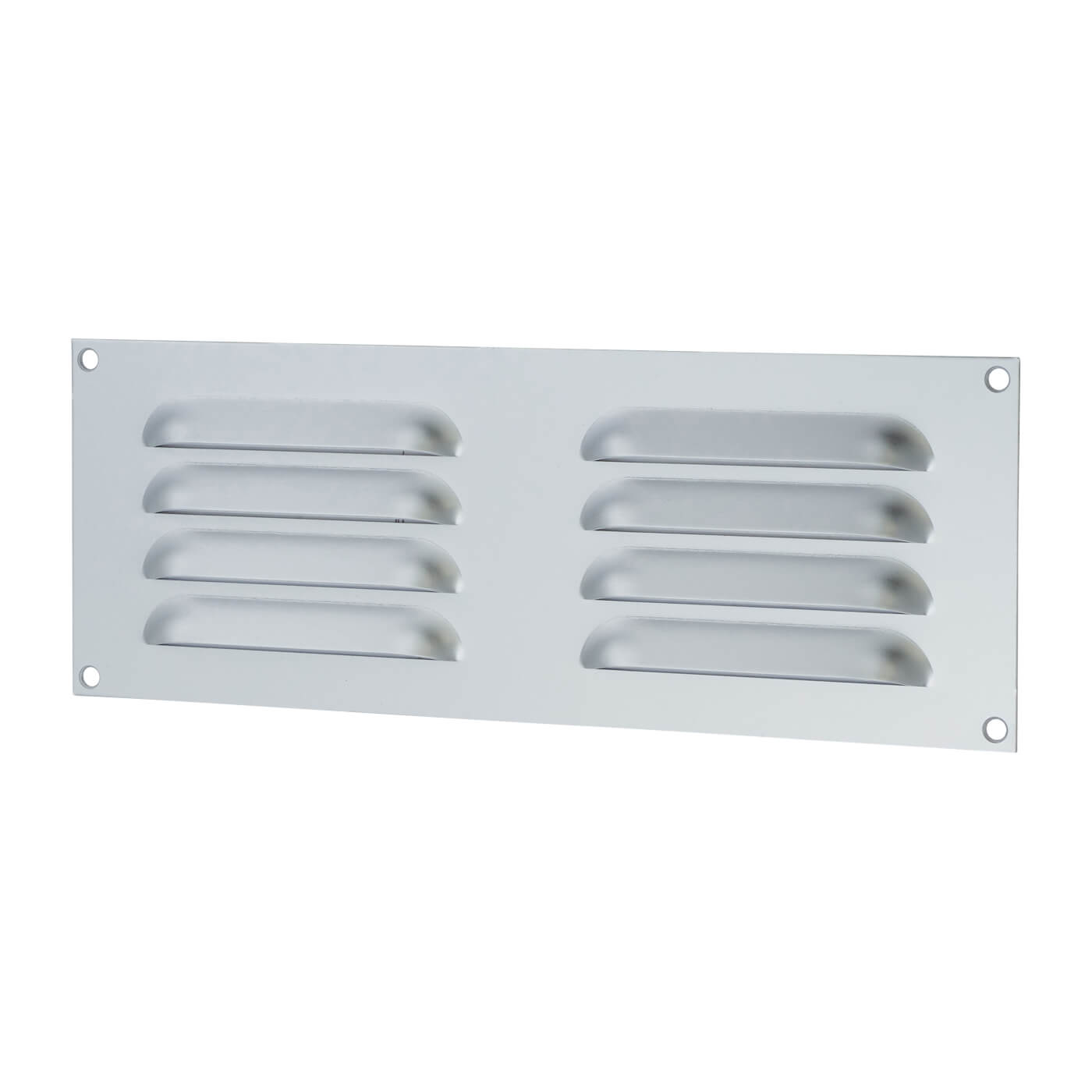 Hooded Louvre Vent - 242 x 89mm - 3344mm² Free Air Flow - Satin Aluminium - view 2