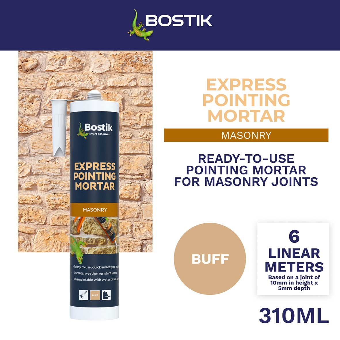 Express Pointing Mortar - 310ml - Buff - view 2