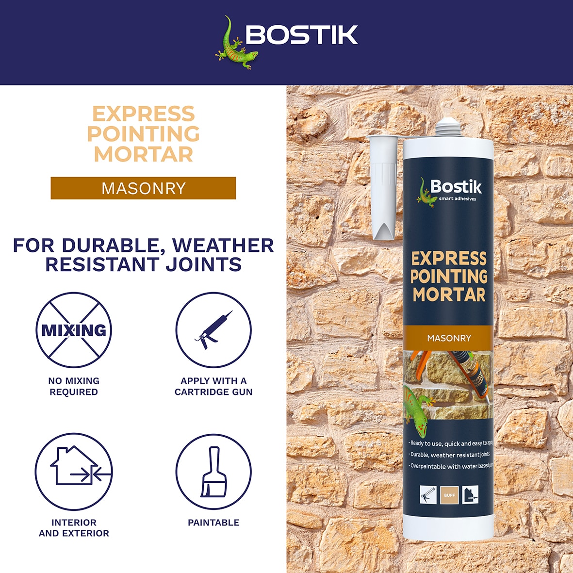 Express Pointing Mortar - 310ml - Buff - view 3