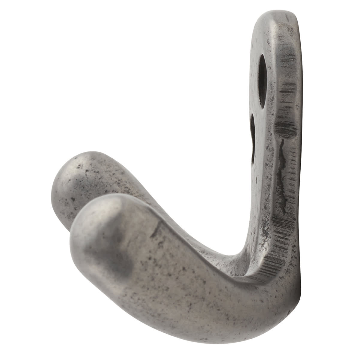 Victorian Double Coat Hook - 30 x 24mm - Antique Iron - view 2