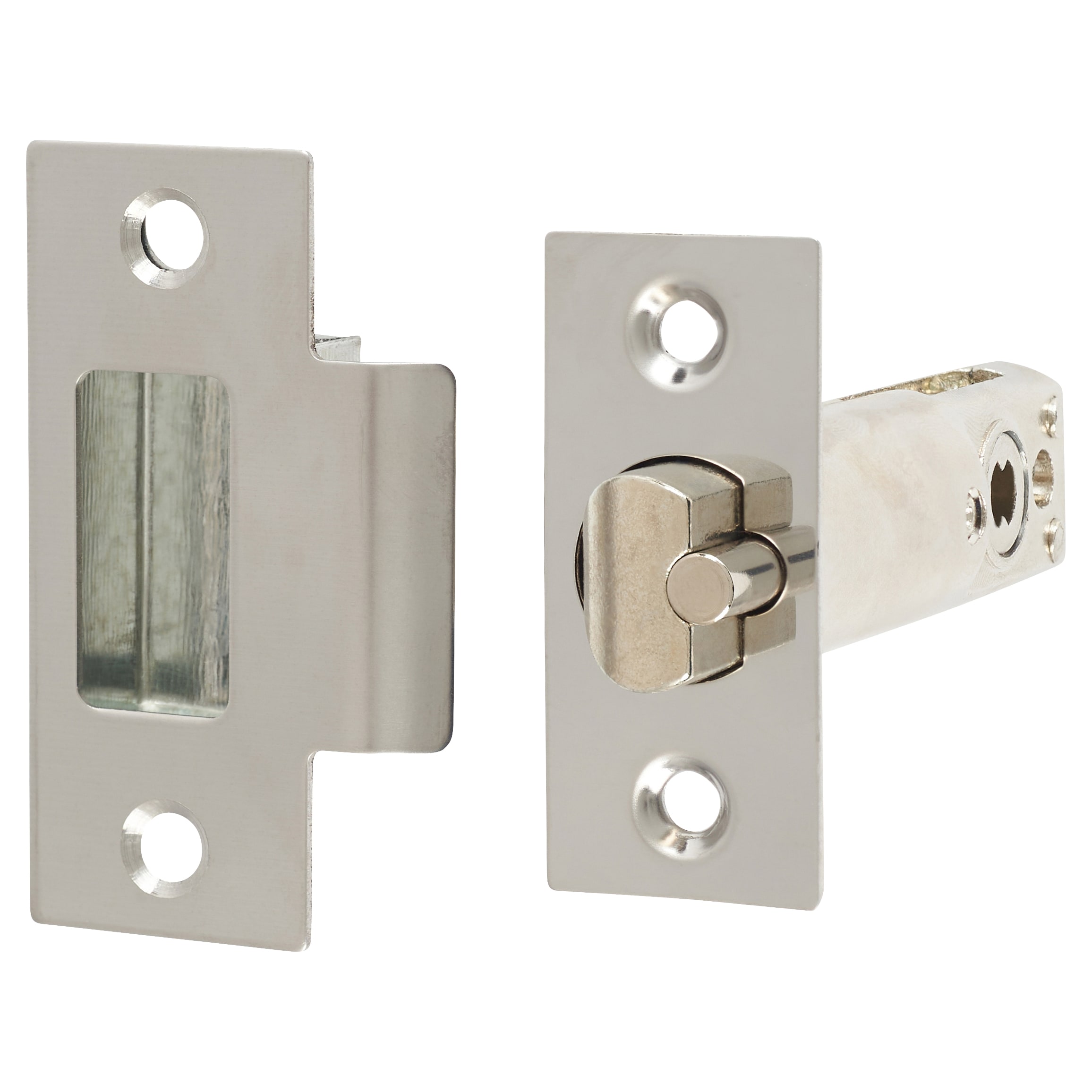 9160 Push Button Code Lock and Latch - Holdback Option - Satin Chrome - view 5