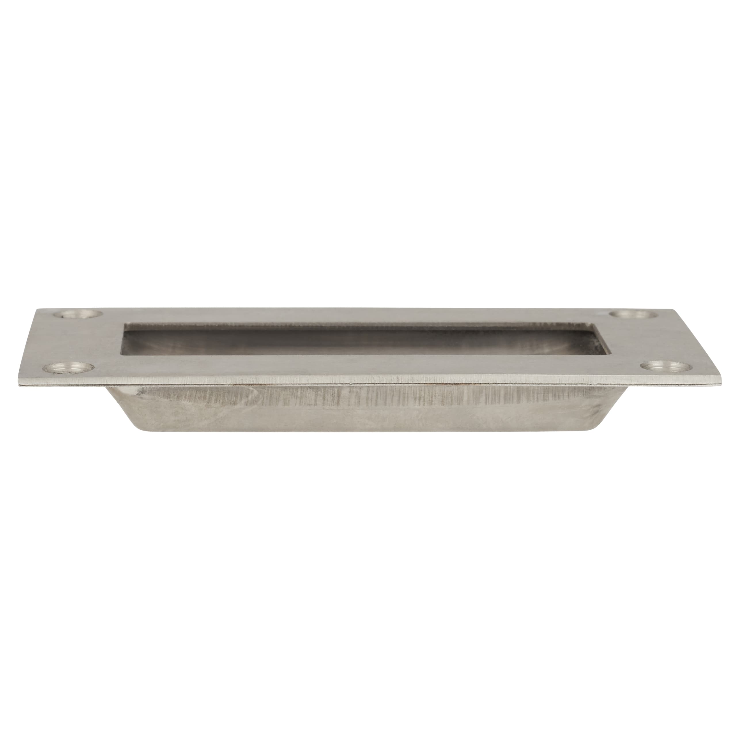 Rectangular Flush Cabinet Pull Handle - 102 x 51mm - Satin Stainless Steel - view 3