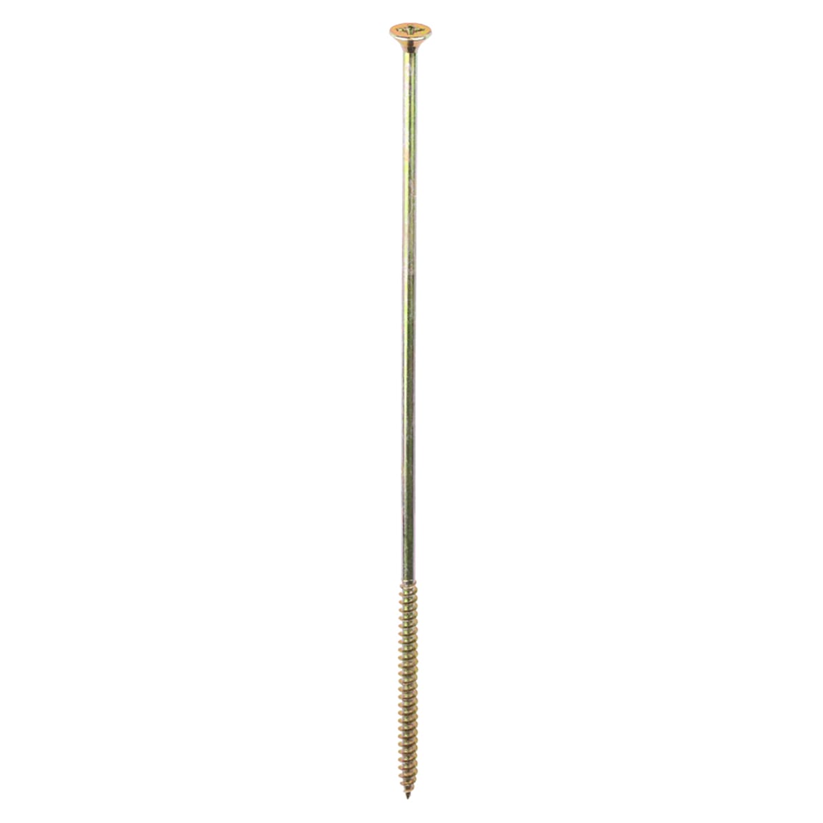 Solo Chippy Pozi Countersunk Wood Screws - 6.0 x 240mm - Yellow Zinc - Pack of 100 - view 2