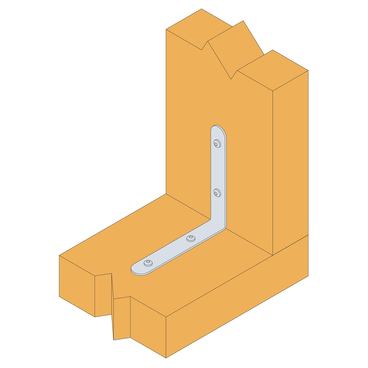 Light Duty Angle Bracket - 80 x 80 x 18mm - view 3