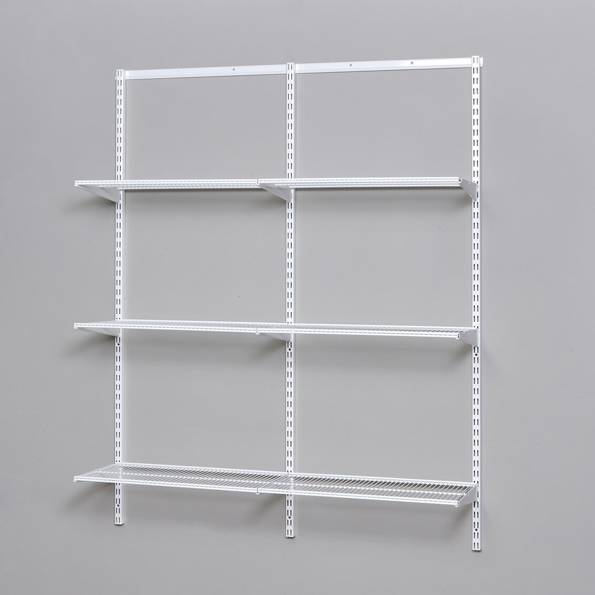 Wardrobe & Storage Starter Kit - 2 Bay, 6 Ventilated Wire Shelf - 936 x 1532 x 320mm - White - view 2