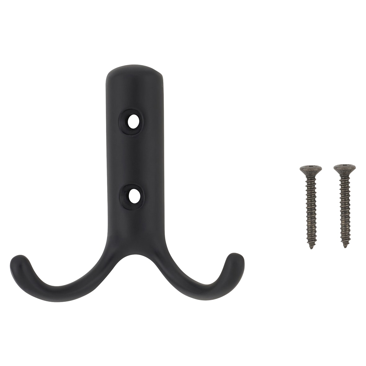 Double Coat Hook - 70 x 56mm - Matt Black - view 4