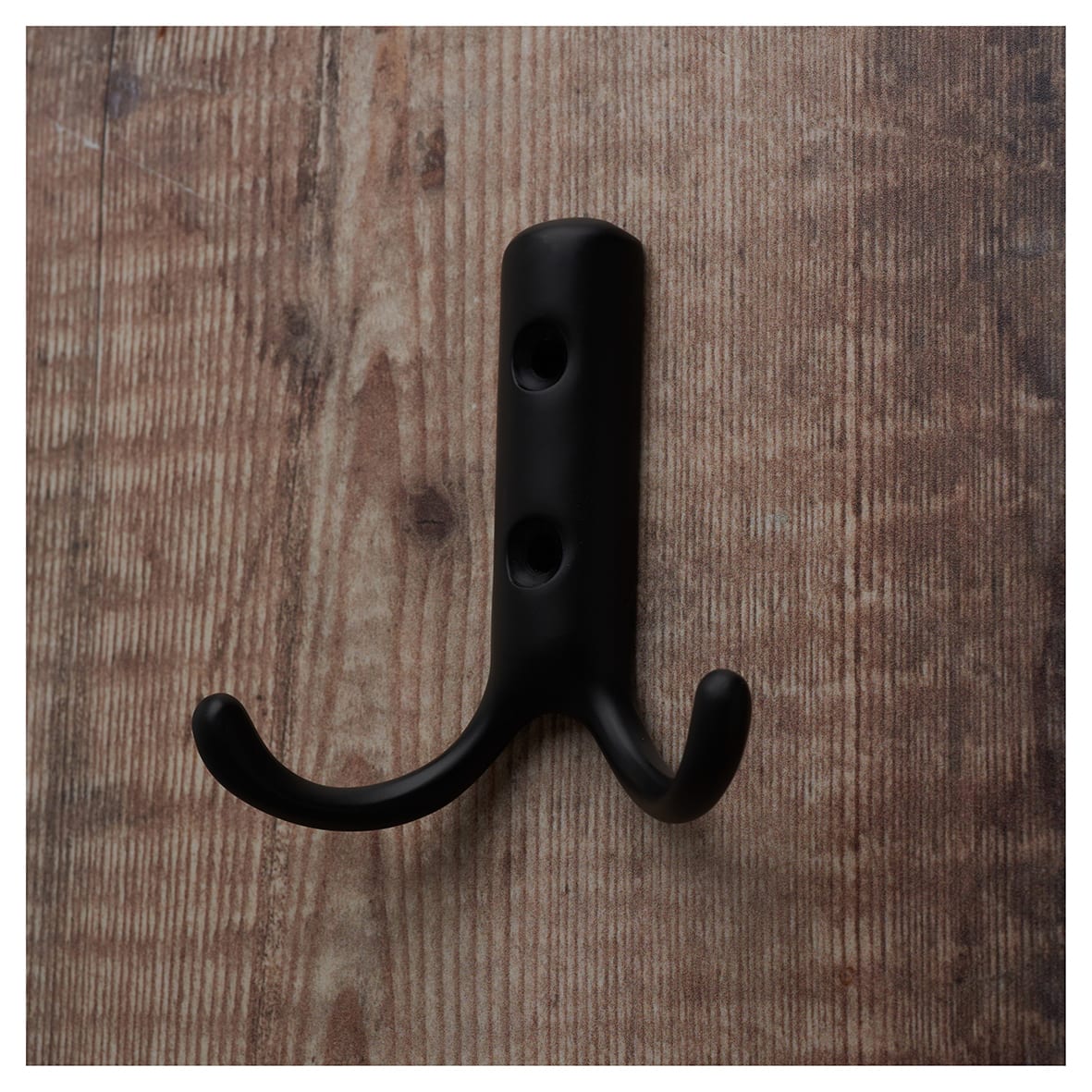 Double Coat Hook - 70 x 56mm - Matt Black - view 5