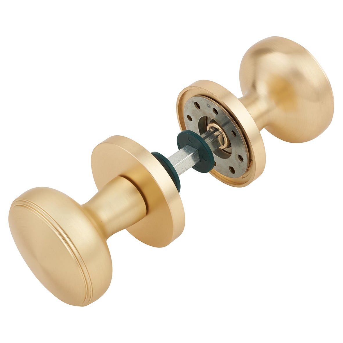 Satin Brass Classic Mortice Door Knob - 60mm Rose Diameter - view 4