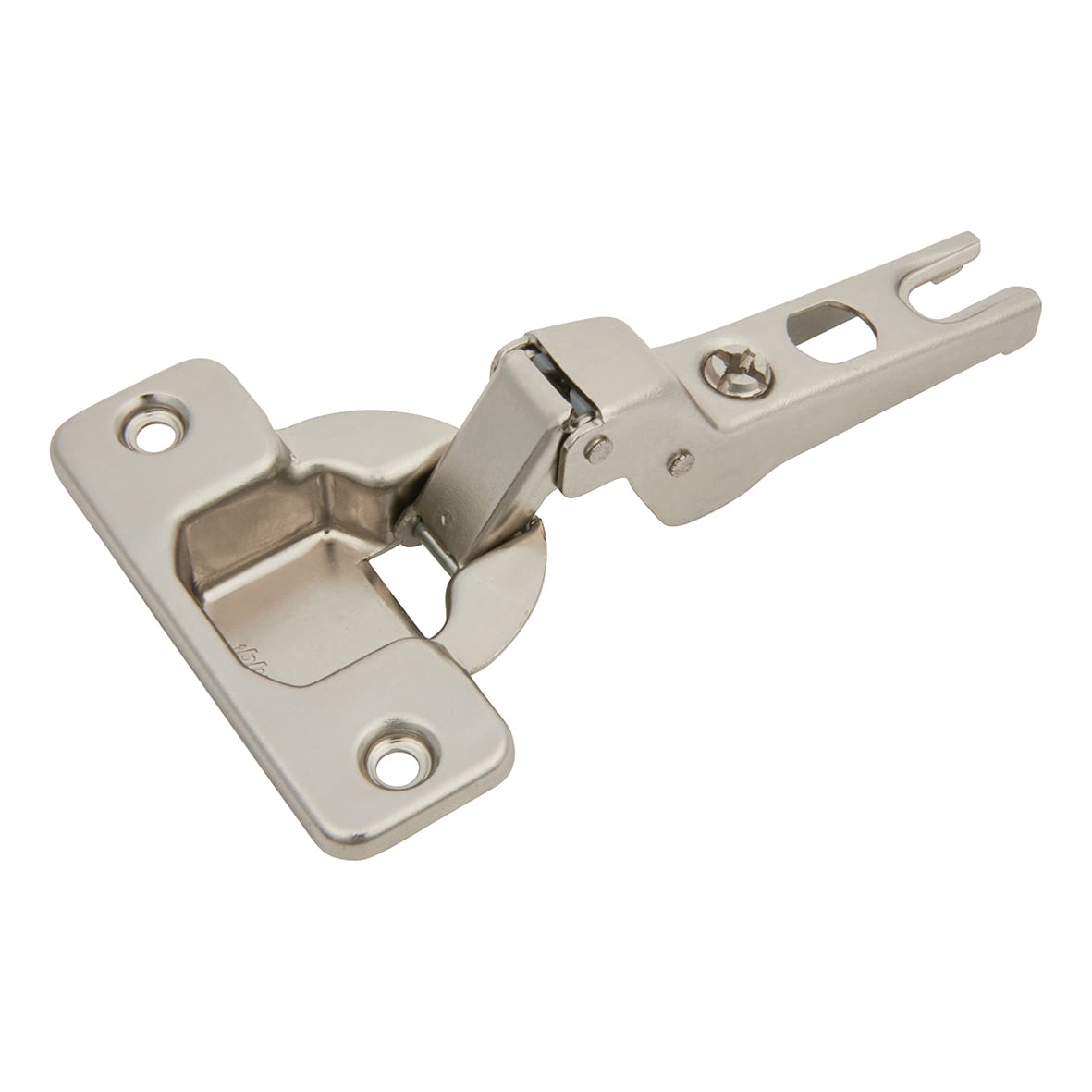 Slide On MODUL Cabinet Hinge Pack - 100° - Sprung - Half Overlay - Zinc Plated - Pair - view 5