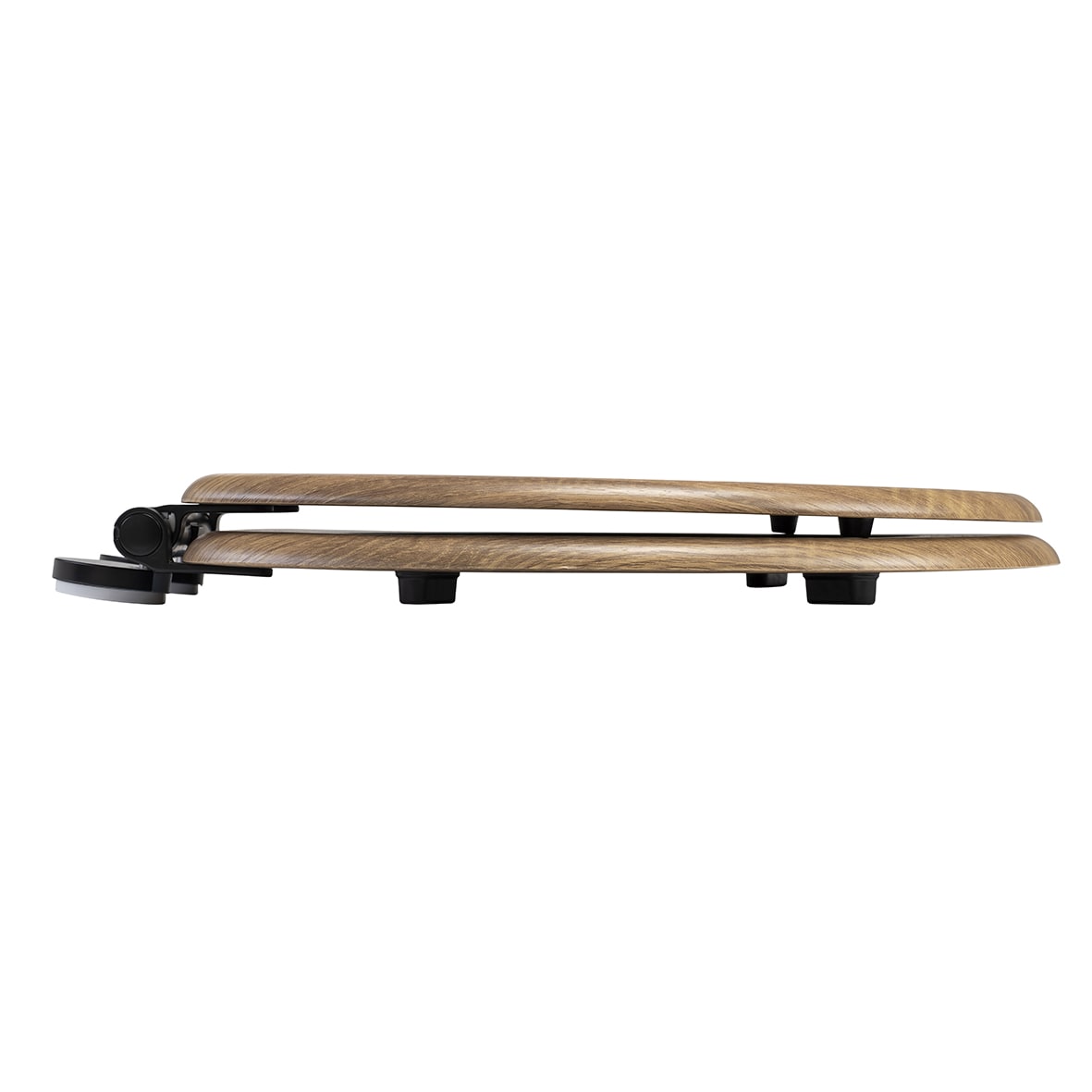 Ontario Flexi-Fix Soft Close Wooden Toilet Seat with Black Hinges - Teak - view 4