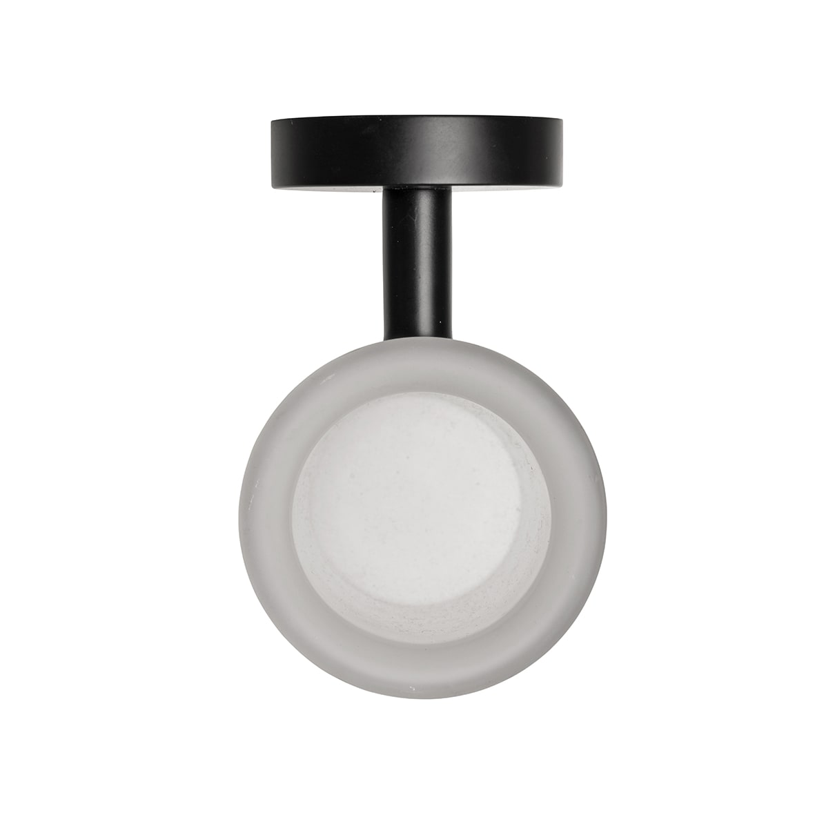 Epsom Flexi-Fix Frosted Glass Tumbler & Holder - 97 x 67.5 x 107.5mm - Matt Black - view 6