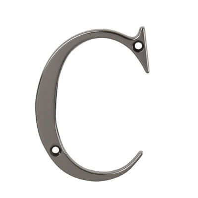 76mm Screw Fix Door Letter - C - Bright Bronze - view 2