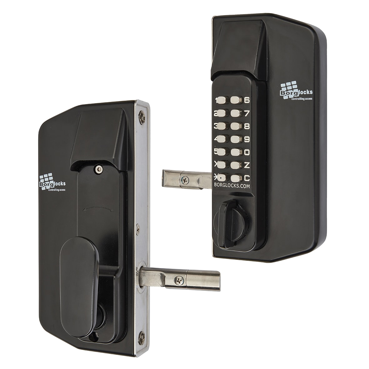 Borg BL3100 External Marine Grade Easicode Pro Push Button Gate Code Lock - Holdback Option - Black - view 2