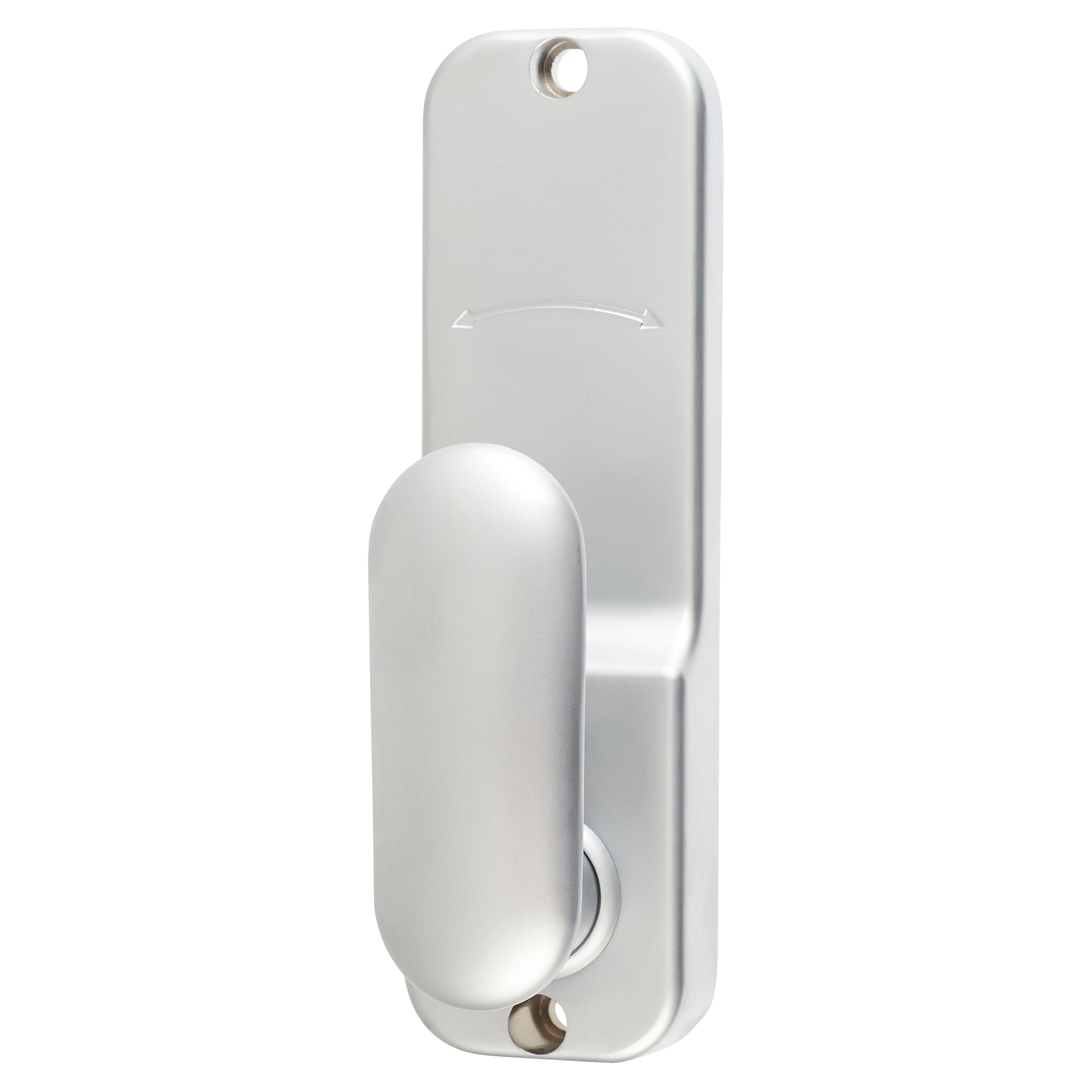 Push Button Code Lock and Tubular Latch with Key Override - Holdback Option - Stainless Steel - view 4