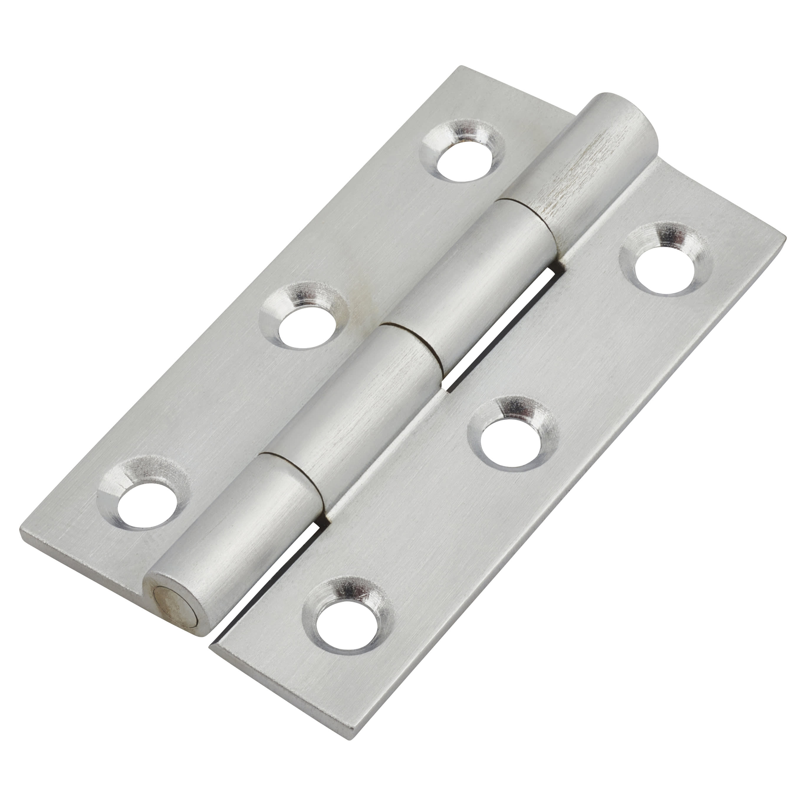 Solid Drawn Butt Cabinet Hinge - 50 x 28 x 1.45mm - Satin Chrome - Pair - view 2