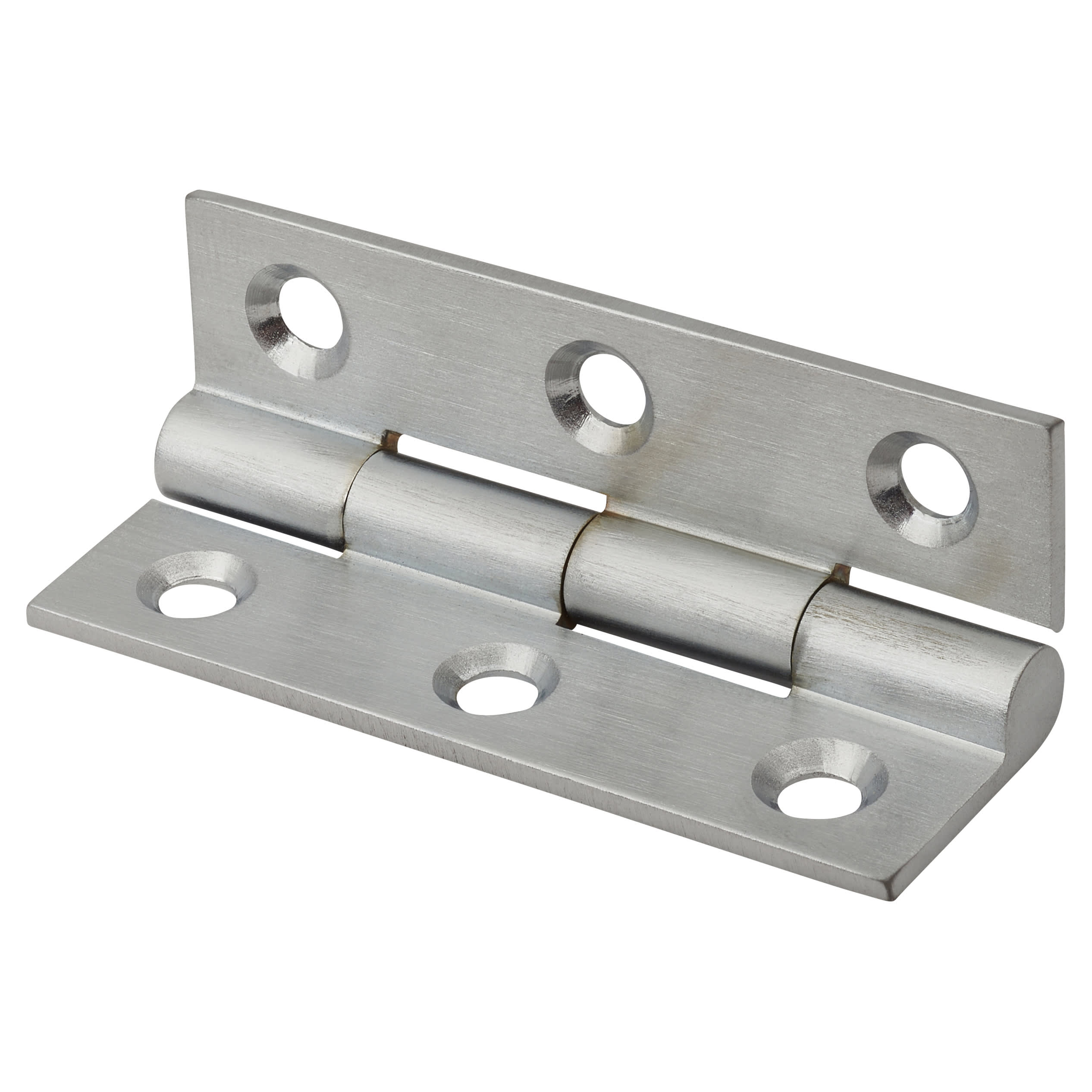 Solid Drawn Butt Cabinet Hinge - 50 x 28 x 1.45mm - Satin Chrome - Pair - view 3