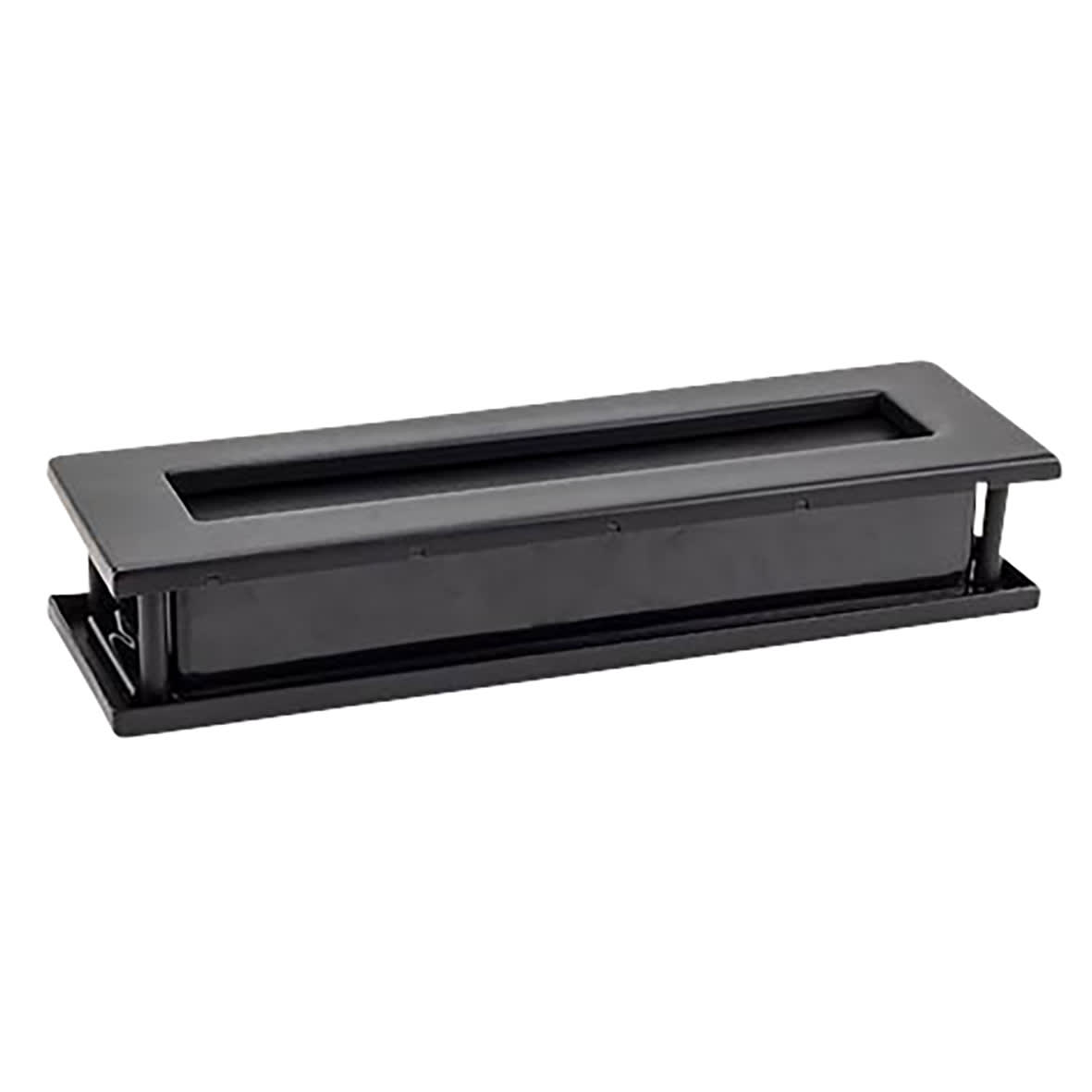Traditional Letter Plate - 315 x 92mm - Door Thickness 42-72mm - Matt Black - view 3