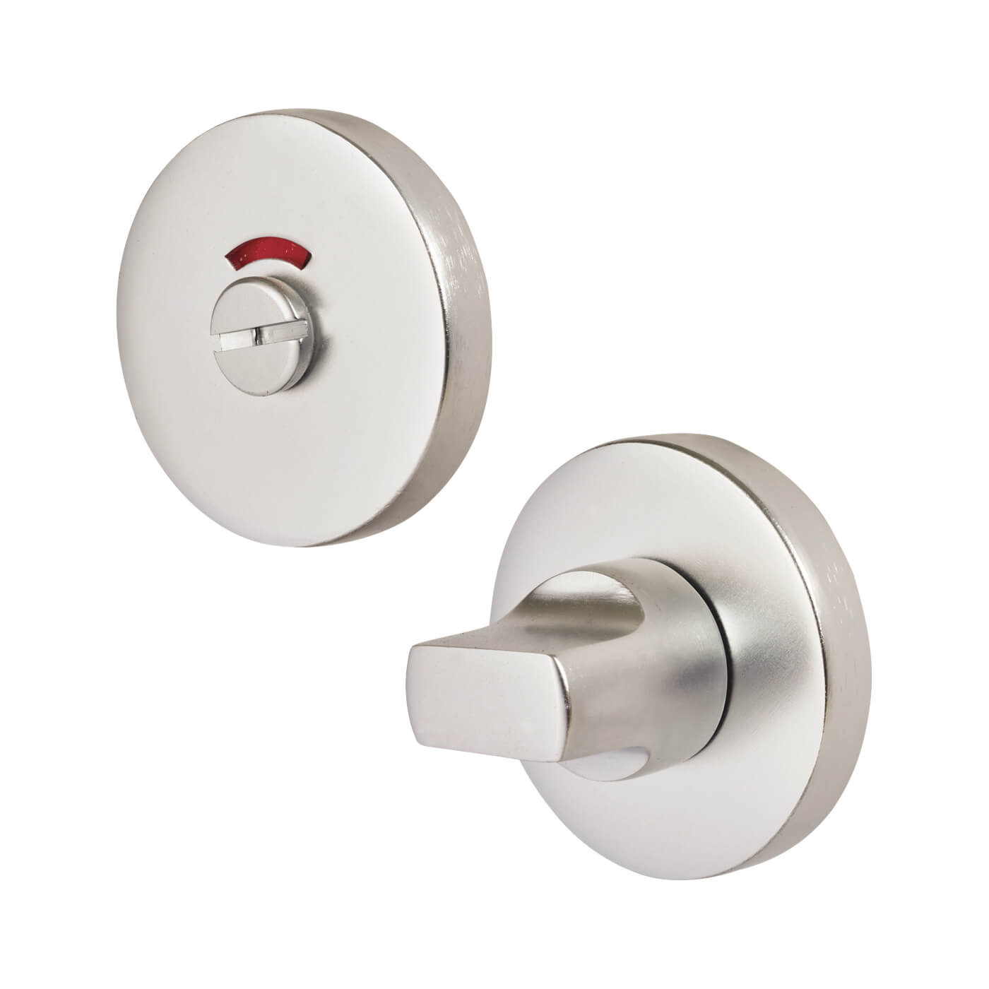 Bathroom Turn & Release with Indicator - 53mm Diameter - Satin Aluminium - view 2