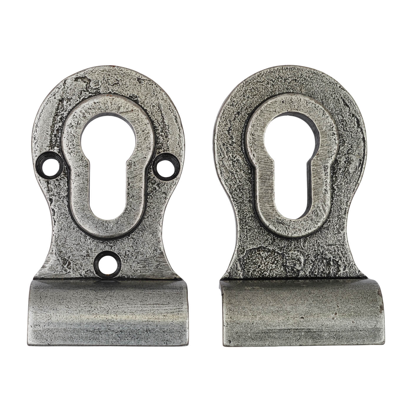 Pewter Euro Back to Back Cylinder Pull - 90 x 50mm - view 3