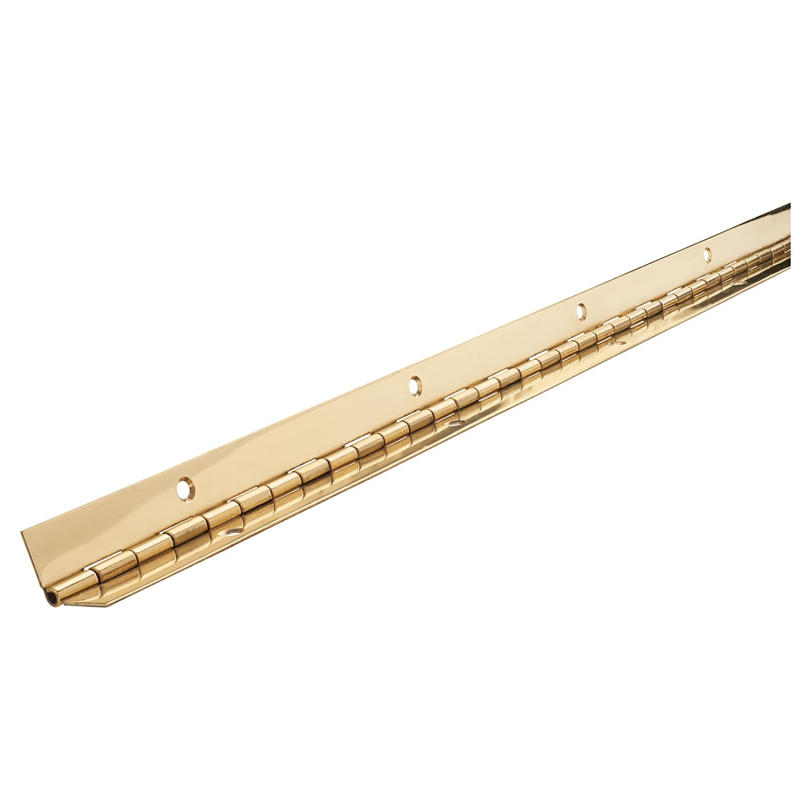 Solid Brass Continuous Piano Hinge - 1800 x 32 x 1mm - Polished Unlacquered Brass - view 3