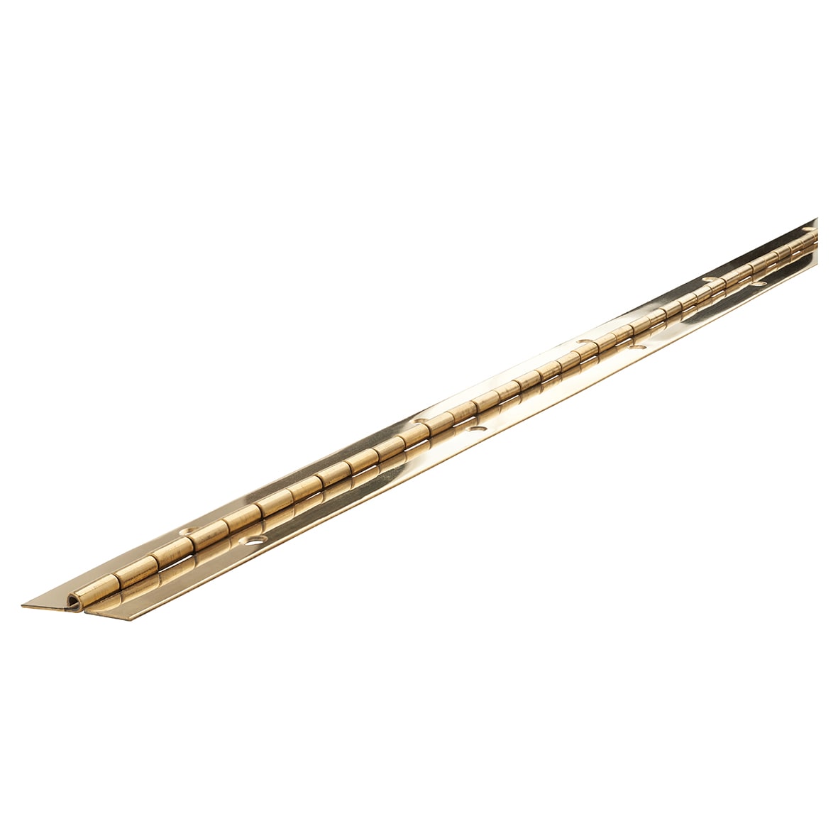 Solid Brass Continuous Piano Hinge - 1800 x 32 x 1mm - Polished Unlacquered Brass - view 4