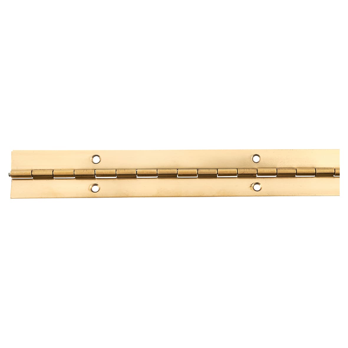 Solid Brass Continuous Piano Hinge - 1800 x 32 x 1mm - Polished Unlacquered Brass - view 5
