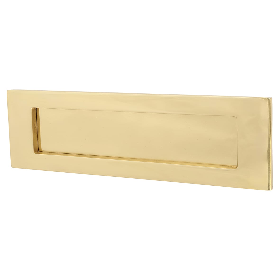 Letter Plate - 254 x 74mm - Polished Brass - view 2
