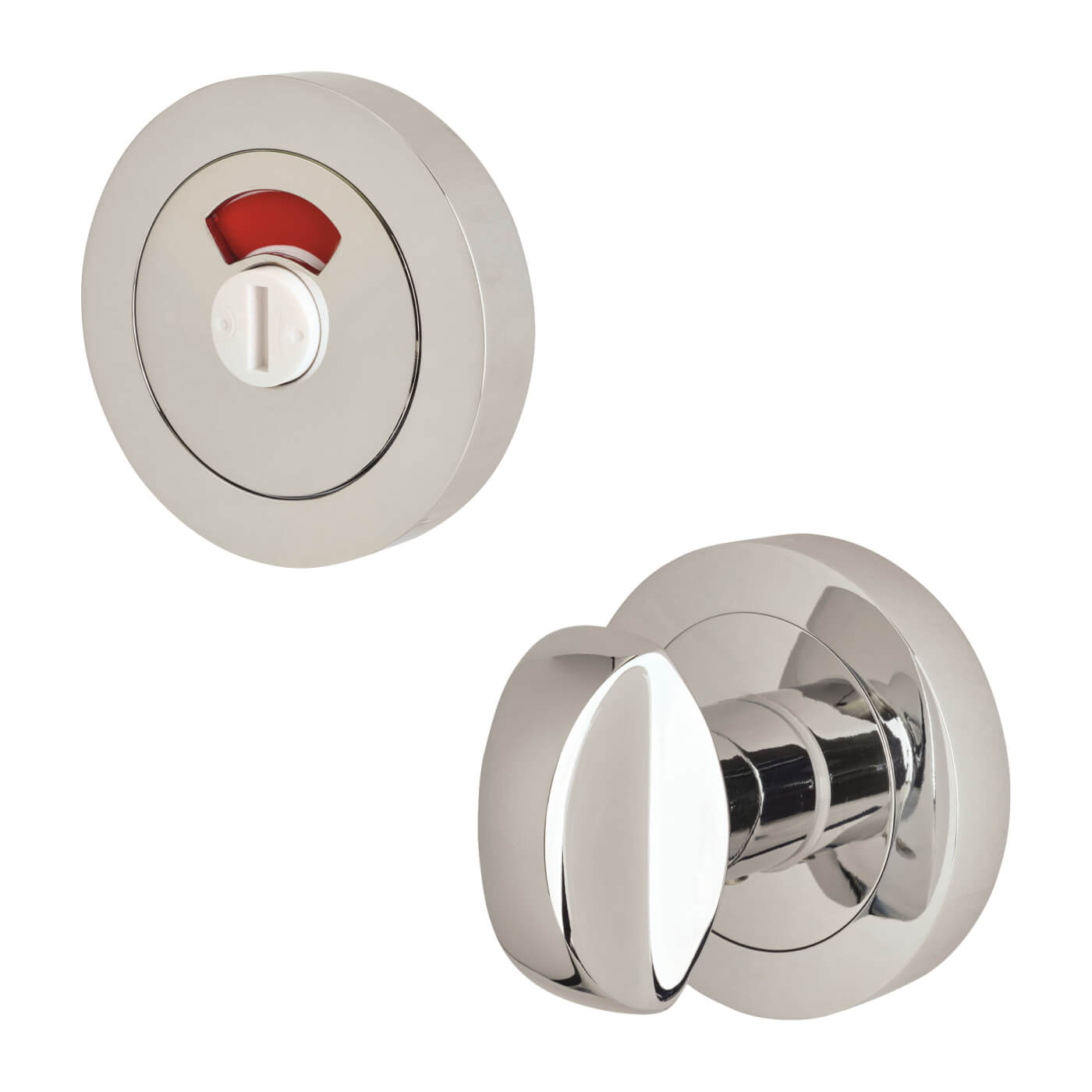 Modern Bathroom Turn & Release with Indicator - 50mm Diameter - Polished Chrome - view 2