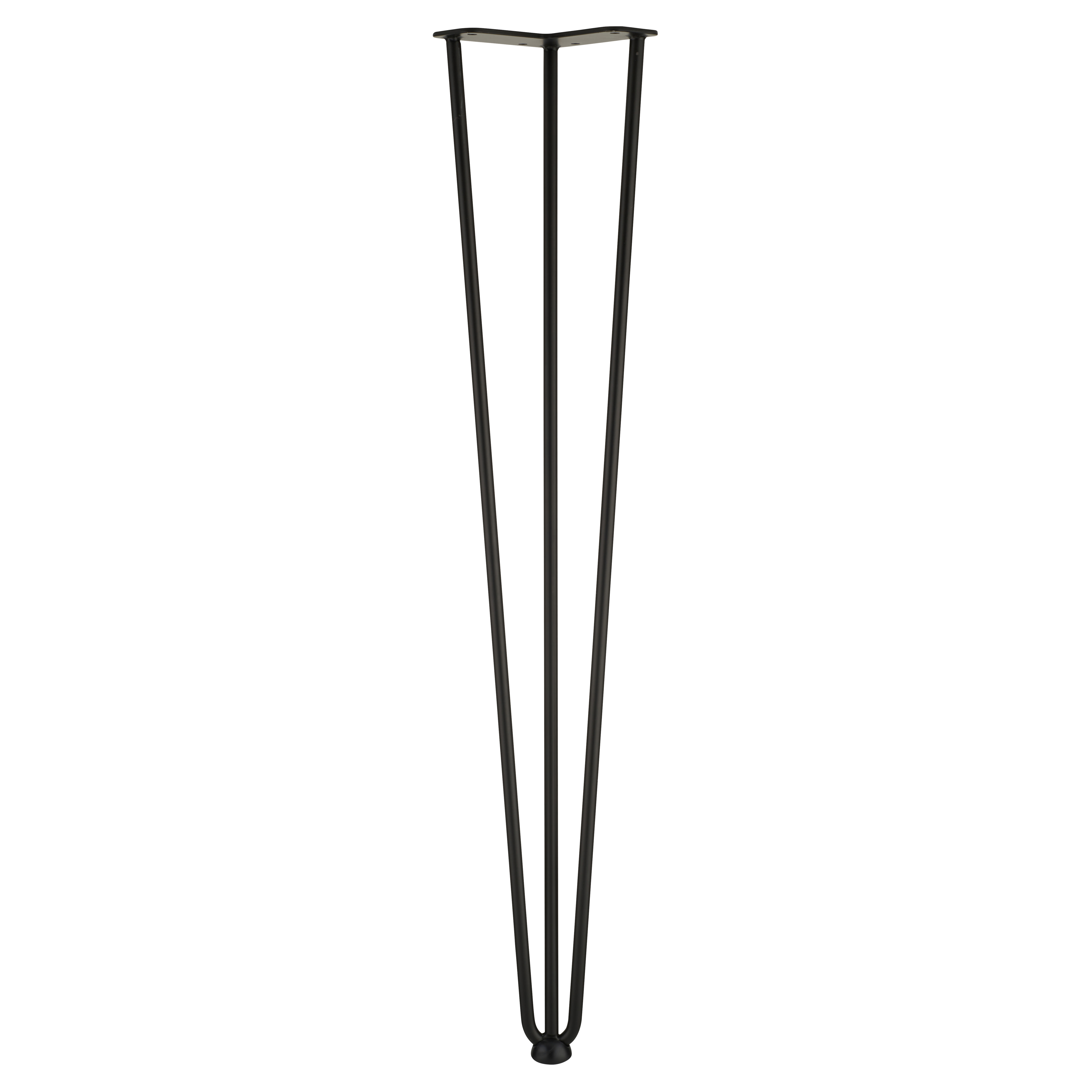 Hairpin Leg - 3 Pin - 710mm Height - Matt Black - view 4