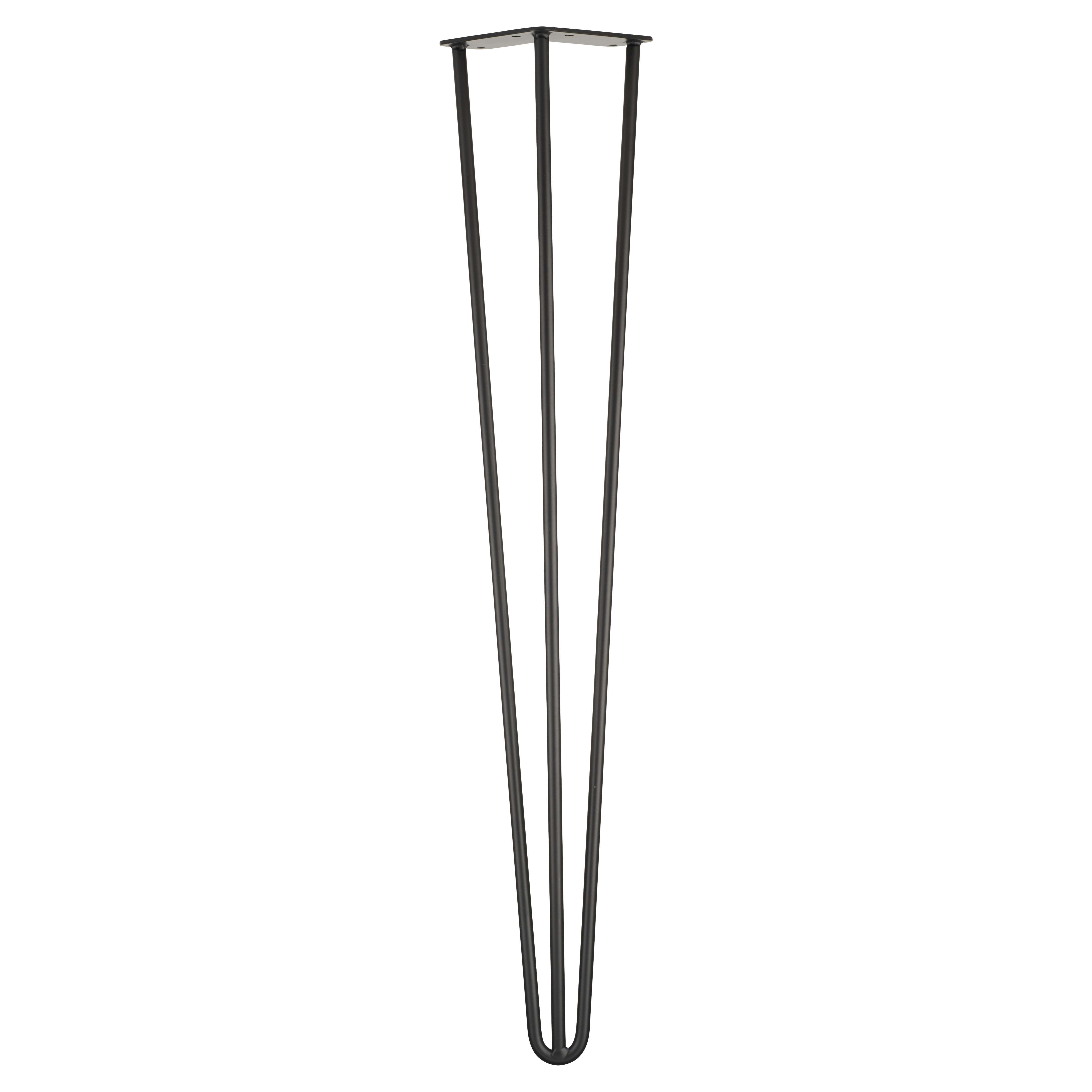 Hairpin Leg - 3 Pin - 710mm Height - Matt Black - view 5