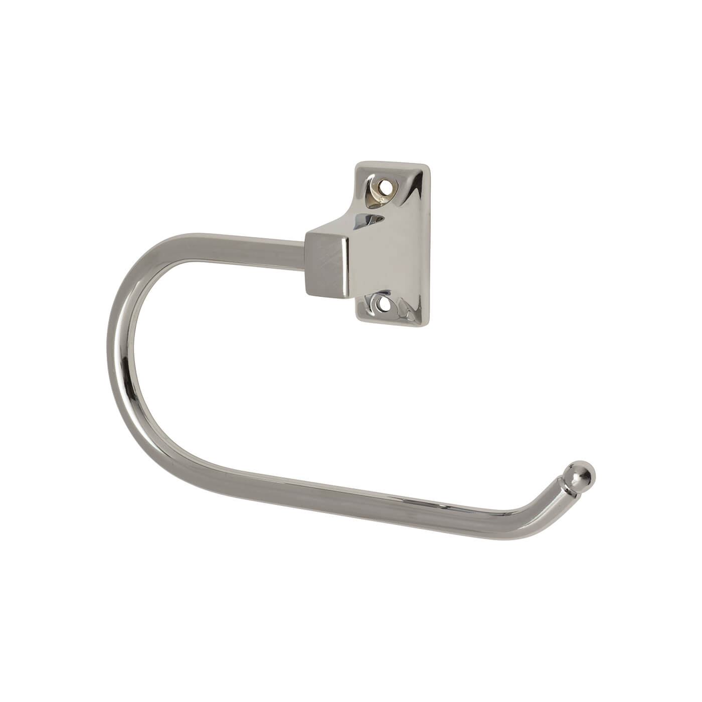 Sutton Round Hook Toilet Roll Holder - 102 x 167 x 42mm - Polished Chrome - view 2
