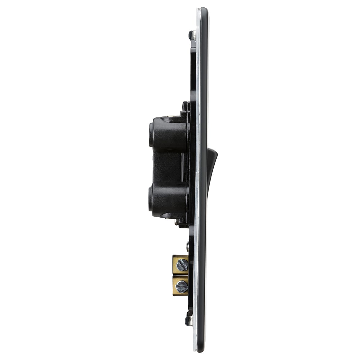45A 2 Gang Screwless Double Pole Cooker Switch with Neon - Matt Black - view 3