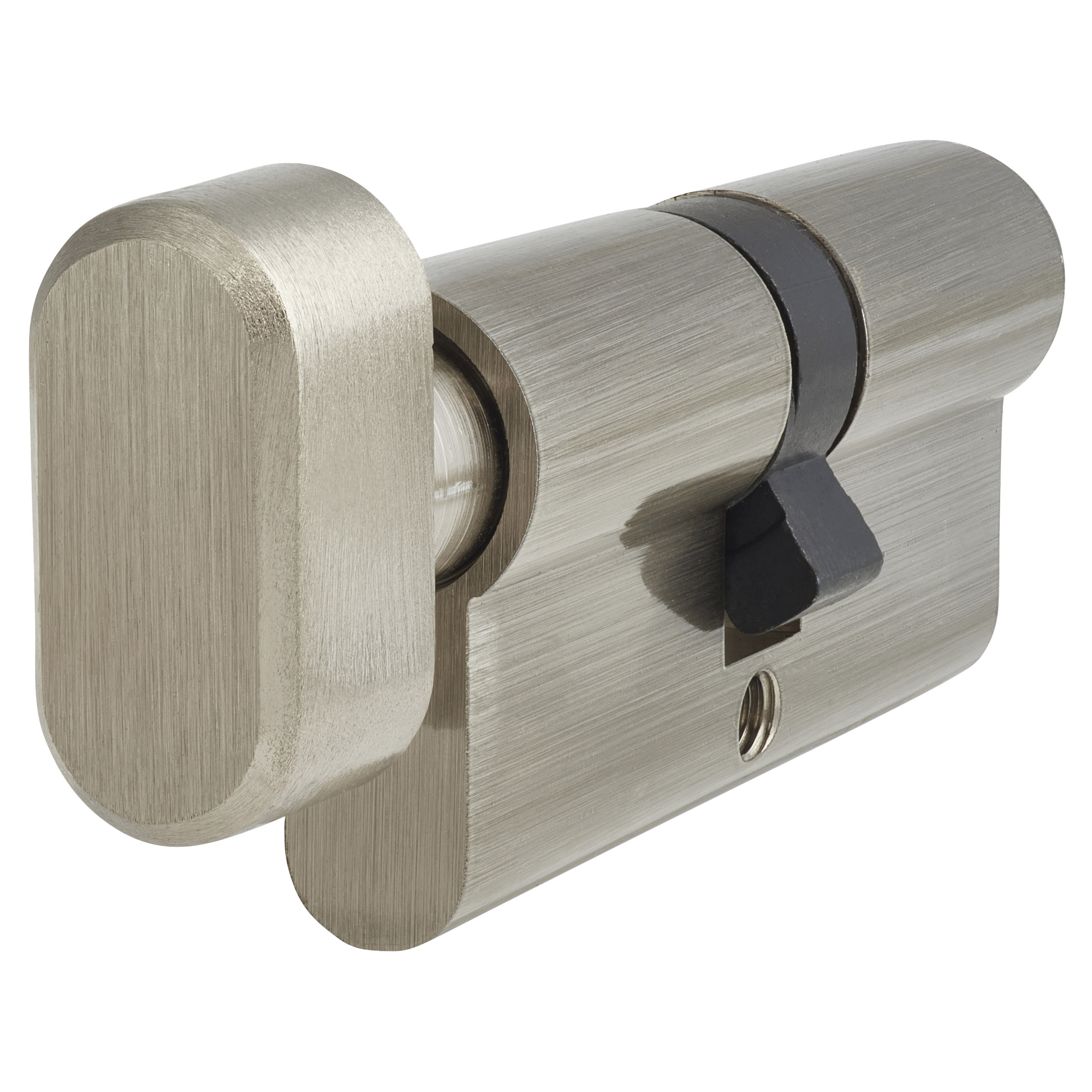 5 Pin 70mm Euro Thumbturn Cylinder - 35mm Turn + 35mm - Pol Nickel - Keyed to Differ - view 3